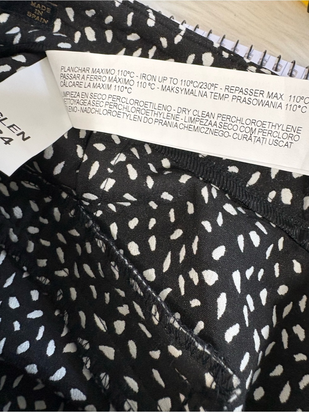 Zara Black & White Printed Pants - Picture 8 of 9